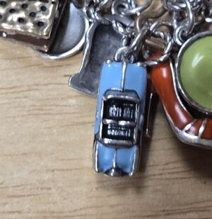 Blue and Silver Charm Blue Car James Avery Retired